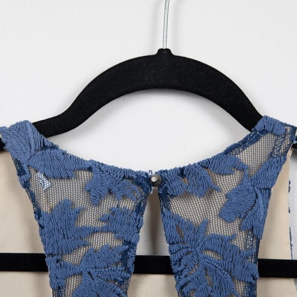 Line & Dot blue sheer lace blouse-M - Picture 4 of 6